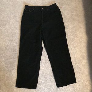 Tradition Country Collection Corduroy Black Straight Leg Pants
